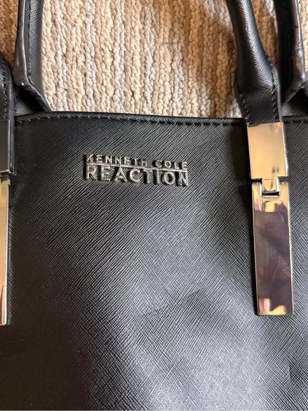 Kenneth Cole Reaction Black Faux Leather Bag!!
